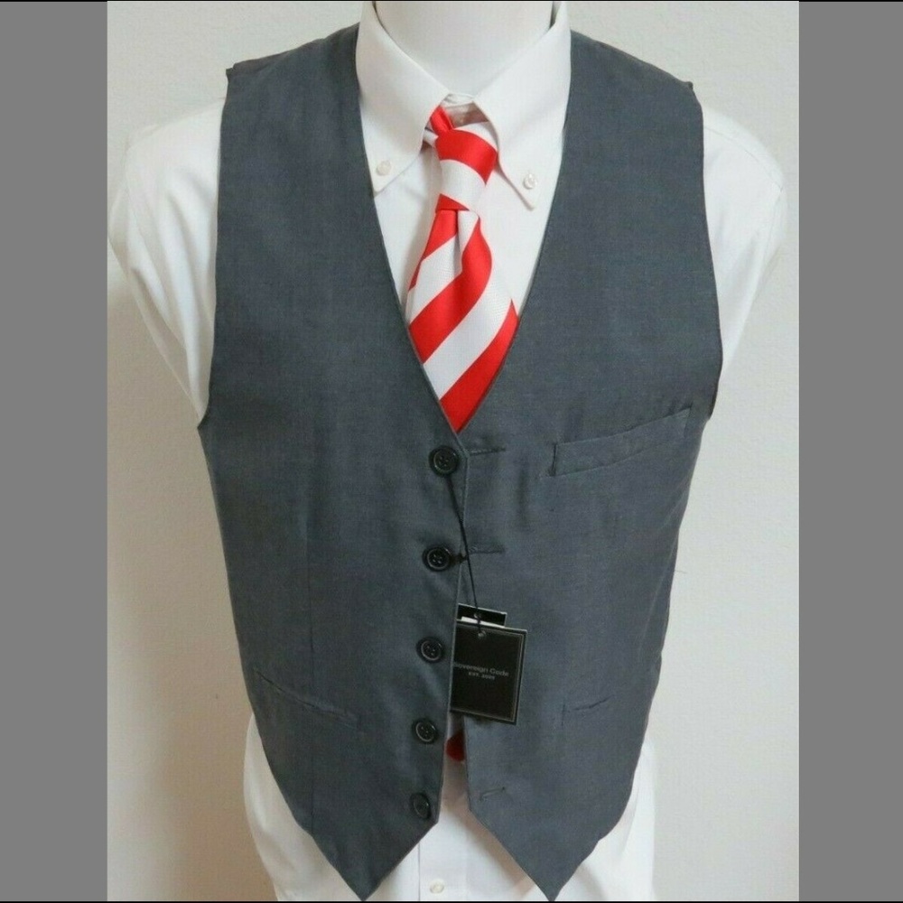 New Sz M Gray Sovereign Code Mens #484 Suit Vest